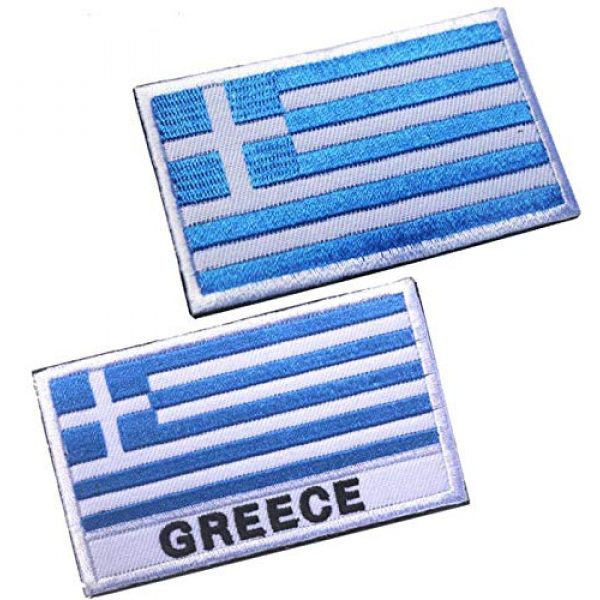 Tactical Embroidery Patch Airsoft Morale Patch 1 2pcs Greece Flag Embroidery Patch Military Tactical Morale Patch Badges Emblem Applique Hook Patches for Clothes Backpack Accessories