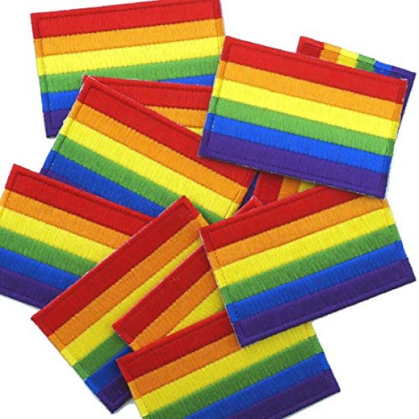 Graphic Dust Airsoft Morale Patch 3 Graphic Dust Rainbow Flag Sign Gay LGBT Lesbian Embroidered Iron on Patch Logo Gay Pride Festival Rights Love DIY Heart Sign Symbol