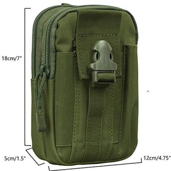 Goodforalllilewen Tactical Pouch 2 Goodforalllilewen Tactical Waist Pack,Molle Pouch with Zipper,Pouch for Belt,Fanny Pack Pocket for Sports Travel Hiking Running Cycling Camping,Backpack Accessories Adjustable for Men and Women