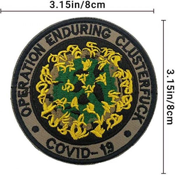APBVIHL Airsoft Morale Patch 2 4 PCS Operation Enduring Cluster Fuck Outbreak Team Response Embroidered Patch, Brotherhood Essential Workers Embroidery Patches, Tactical Military Morale Applique Badge Fastener Hook and Loop Backing
