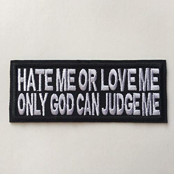 Hng Kiang Hu Airsoft Morale Patch 3 Hate Me Or Love Me Only God Can Judge Me Embroidered Iron On Sew On Morale Funny Patch