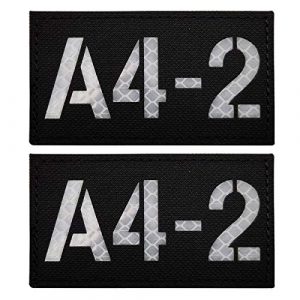 ODSP Airsoft Morale Patch 1 Infrared IR Call Sign Reflective Patch, Customizable A4-2 Team Personalized Emblem Tactical Military Tactical Morale Patches Armband Badges for Clothing Accessory Backpack 3.54 x 1.97 Inch, 2 Pieces