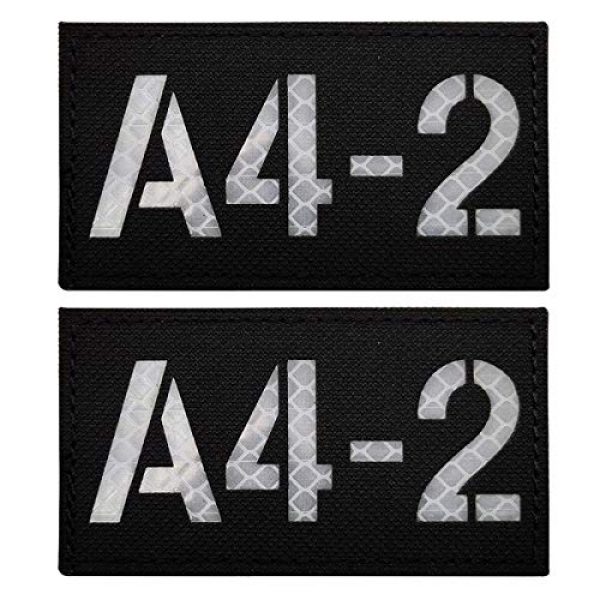 ODSP Airsoft Morale Patch 1 Infrared IR Call Sign Reflective Patch, Customizable A4-2 Team Personalized Emblem Tactical Military Tactical Morale Patches Armband Badges for Clothing Accessory Backpack 3.54 x 1.97 Inch, 2 Pieces