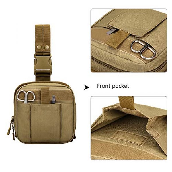 ArcEnCiel Tactical Pouch 6 ArcEnCiel Leg Bag Tactical Military First Aid Pouch Drop Waist Thigh Hip Fanny Pack Tool Gear for Paintball Airsoft Motorcycle Riding