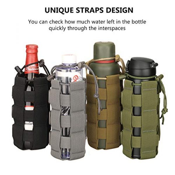 Protector Plus Tactical Pouch 2 Protector Plus Tactical Water Bottles Pouch Military MOLLE Adjustable Kettle Holder Bag H2O Drinks Carrier Case