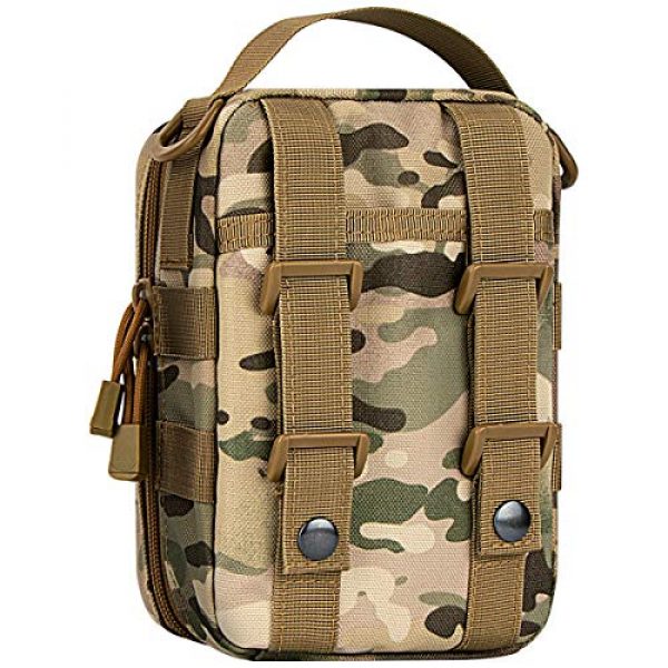 IronSeals Tactical Pouch 4 IronSeals Tactical Emergency Survival Kit Large Shoulder Tape Interlayer Molle Pouch Bag with Plenty of Compartments Zipper Fastener
