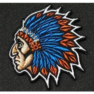 Tactical Embroidery Patch Airsoft Morale Patch 1 Indian Chief Embroidery Patch Military Tactical Morale Patch Badges Emblem Applique Hook Patches for Clothes Backpack Accessories