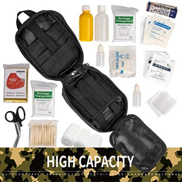 IronSeals Tactical Pouch 5 IronSeals Tactical MOLLE EMT Medical First Aid IFAK Blowout Utility Pouch with First Aid Patch and Shear