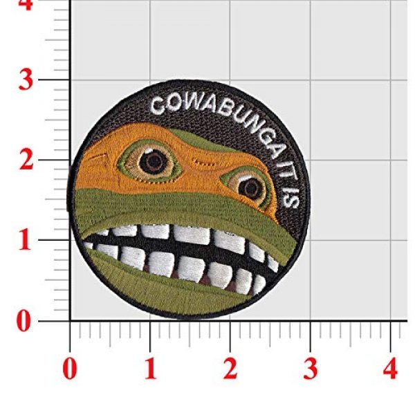 Janhop Airsoft Morale Patch 2 4PCS Teenage Mutant Ninja Turtles Tactical Hook-Backed Morale Patch, 3Inch