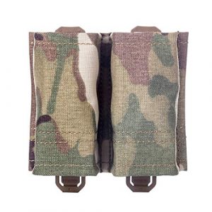 Yamix Tactical Pouch 1 Yamix KYWI 9mm Double Magazine Pouch, Mutilcam Tactical Magazine Bag- MC