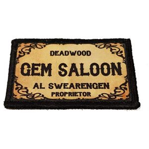 RedheadedTshirts Airsoft Morale Patch 1 Deadwood Gem Saloon Sign Tactical Morale Patch Patch Made in The USA- Patches Perfect for Your Plate Carrier Military Vest, hat, Backpack. Funny Patch by Redheadedtshirts!
