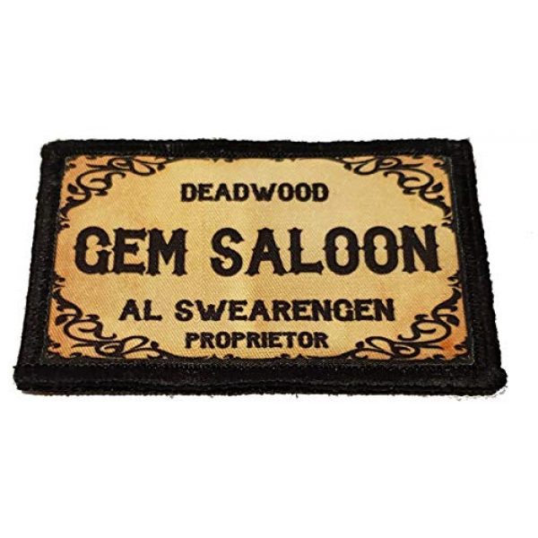 RedheadedTshirts Airsoft Morale Patch 1 Deadwood Gem Saloon Sign Tactical Morale Patch Patch Made in The USA- Patches Perfect for Your Plate Carrier Military Vest, hat, Backpack. Funny Patch by Redheadedtshirts!