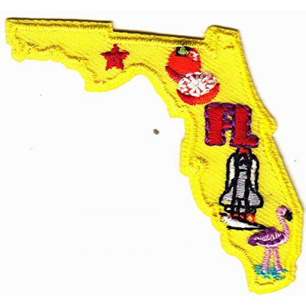 Generic Airsoft Morale Patch 1 FLORIDA STATE SHAPE Iron On Patch