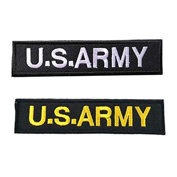 Acbell Airsoft Morale Patch 1 2 Piece Military Tactical Morale Patch U.S.Army DIY Cloth Patches 5.31" x 1.18" Hook & Loop Embroidered Badges