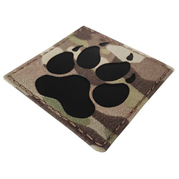 Tactical Freaky Airsoft Morale Patch 1 Multicam Infrared IR K9 Dog Handler Paw K-9 3x3 Tactical Morale Hook-and-Loop Patch