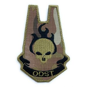Almost SGT Airsoft Morale Patch 1 Halo ODST Patch- Funny Tactical Military Morale Embroidered Patch Hook Backing(Camouflage-Black)