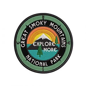 Sassy Treasures Airsoft Morale Patch 1 Great Smoky Mountains National Park, North Carolina - Explore More - 3.5" Embroidered Patch DIY Iron On/Sew On Vacation Souvenir Travel Novelty Theme Decorative Applique