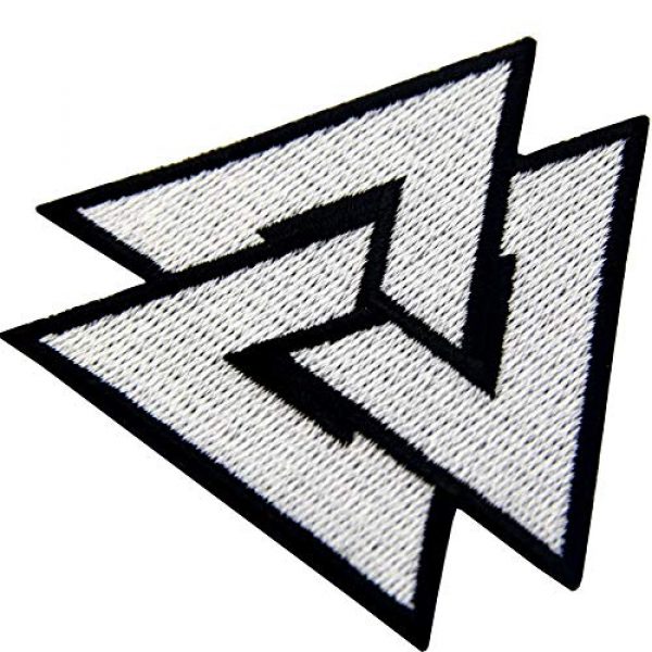 EmbTao Airsoft Morale Patch 5 EmbTao Glow in Dark Valknut Triangle Symbol Viking Norse Rune Morale Tactical Iron On Sew On Patch