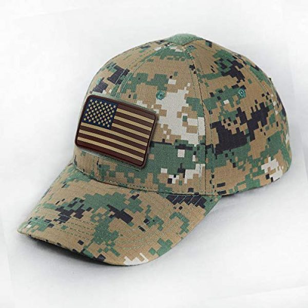 MORTHOME Airsoft Morale Patch 2 MORTHOME US Flag PVC Hook and Loop Rubber Patch (Regular/Brown and Tan)