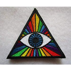 Embroidered Patch Airsoft Morale Patch 1 Evil Eye Illuminati All Seeing 3D Tactical Patch Military Embroidered Morale Tags Badge Embroidered Patch DIY Applique Shoulder Patch Embroidery Gift Patch