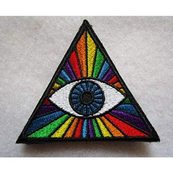 Embroidered Patch Airsoft Morale Patch 1 Evil Eye Illuminati All Seeing 3D Tactical Patch Military Embroidered Morale Tags Badge Embroidered Patch DIY Applique Shoulder Patch Embroidery Gift Patch