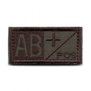 Wilde Passion Airsoft Morale Patch 1 Wilde Passion Blood Type AB Positive POS Badge - Embroidered Morale Military Patch