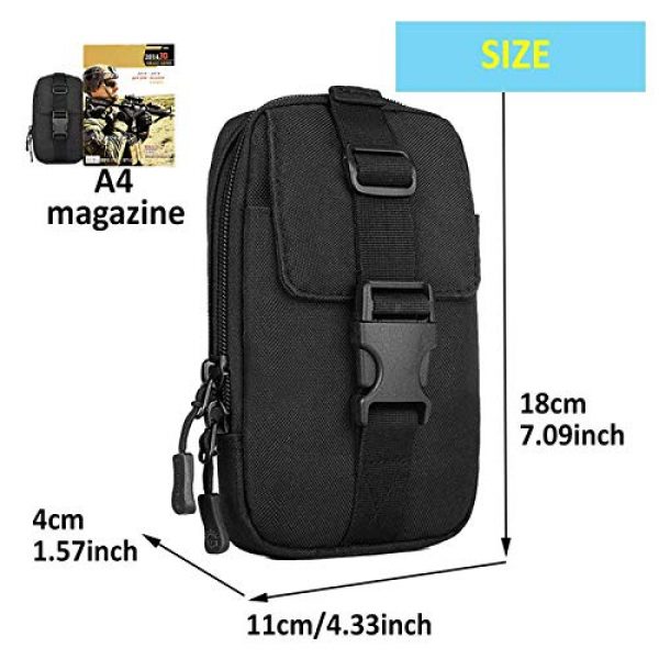 BAIGIO Tactical Pouch 5 BAIGIO Molle Tactical Pouch Phone Holder EDC Pouch Tool Holder Purse Military Belt Pouch