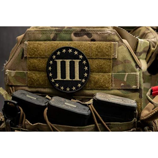 BASTION Airsoft Morale Patch 5 BASTION Morale Patches (Betsy Ross 3%, ACU) | 3D Embroidered Patches with Hook & Loop Fastener Backing | Well-Made Clean Stitching | Military Patches Ideal for Tactical Bag, Hats & Vest