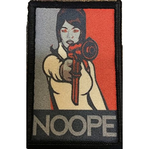 RedheadedTshirts Airsoft Morale Patch 1 Archer Lana"Nope" Morale Patch. Perfect for Your Tactical Military Army Gear, Backpack, Operator Baseball Cap, Plate Carrier or Vest. 2x3" Hook and Loop Patch. Made in The USA