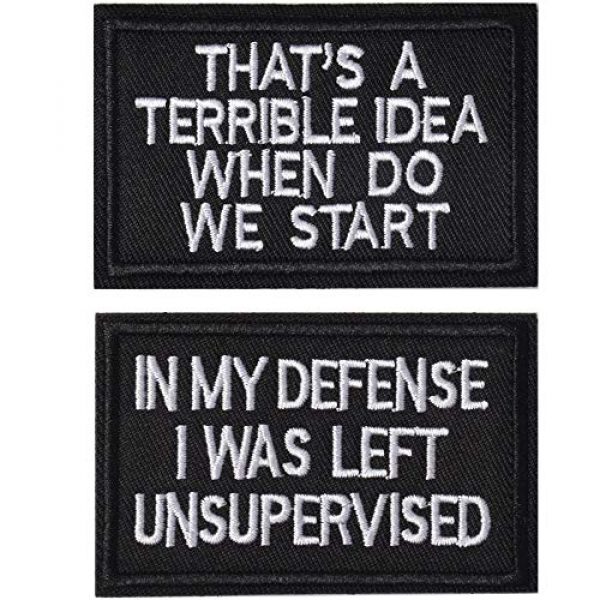 J.CARP Airsoft Morale Patch 1 2 Pieces in My Defense I was Left Unsupervised &That's a Terrible Idea When Do We Start Tactical Military Morale Patch for Tactical Gear