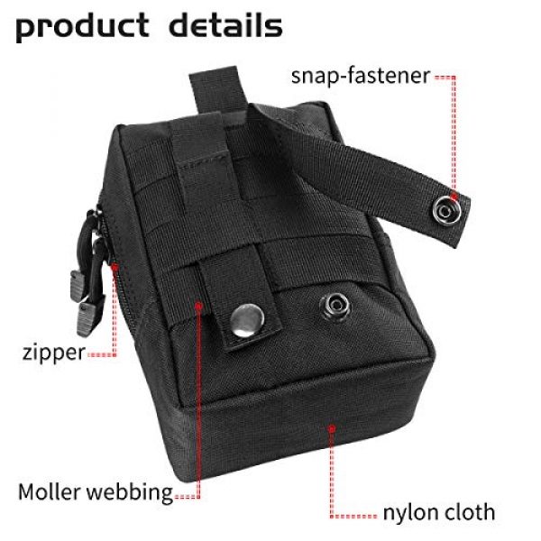 IronSeals Tactical Pouch 4 IronSeals Tactical Molle Pouch Multi-Purpose Compact Pack Water-Resistant Utility EDC Pouch with Flag Patch
