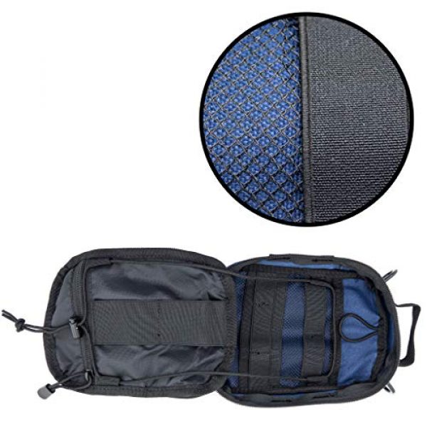 LINE2design Tactical Pouch 7 LINE2design First Aid (Ifak) Molle Pouch - EMT Emergency Medical Trauma Bag Outdoor Tactical EDC Rescue Utility Gear Pouch for Hiking Gunshot Stop Bleeding Includes USA Patch - Navy
