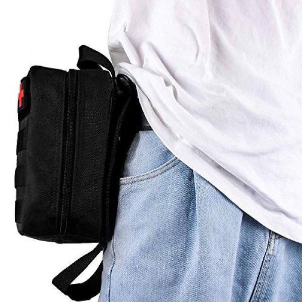 ZMYGOLON Tactical Pouch 4 Molle Utility Pouch - Medical First Aid Kit Utility Pouch - 1000D EMT Pouch Bag Multifunction Nylon Tactical Pouch for Hiking Riding Camping Outdoor Sports Black