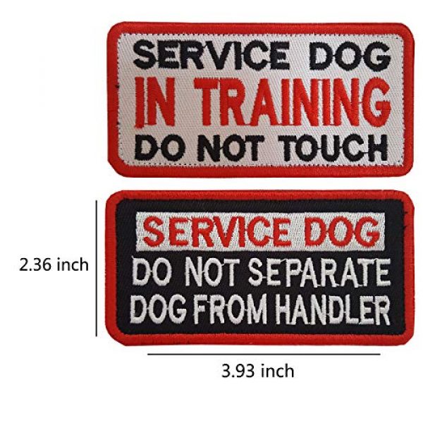 Lightbird Airsoft Morale Patch 4 Lightbird 6 PCS Service Dog in Training/Working/Stress & Anxiety Response Embroidered Hook & Loop Morale Patches