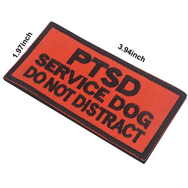ODSP Airsoft Morale Patch 2 PTSD Service Dog DO NOT Distract Tactical Military Morale Badge Emblem Embroidered Fastener Hook & Loop Patches Appliques for Harnesses Vests 3.93" x 1.97" Sized (2PCS)