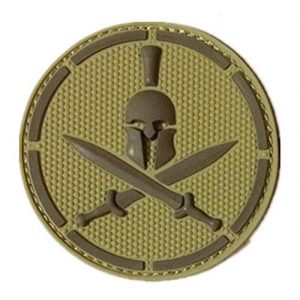 Tactical PVC Patch Airsoft Morale Patch 1 Sparta Molon Labe with Swords PVC Military Tactical Morale Patch Badges Emblem Applique Hook Patches for Clothes Backpack Accessories