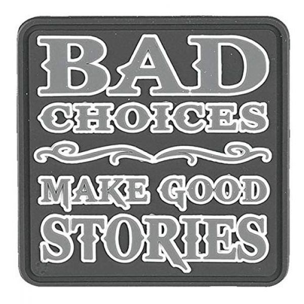 Tru-Spec Airsoft Morale Patch 1 5ive Star Gear 6688 Bad Choices Make Good Stories Morale Patch, 2.5" x 2"