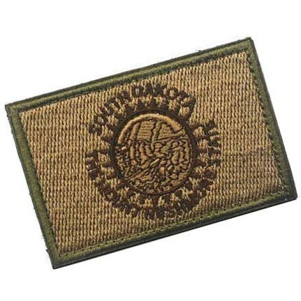 Embroidery Patch Airsoft Morale Patch 2 US South Dakota State Flag Military Hook Loop Tactics Morale Embroidered Patch