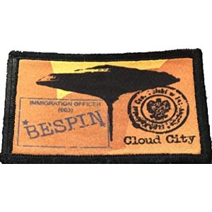 RedheadedTshirts Airsoft Morale Patch 1 Star Wars BESPIN Passport Stamp Morale Patch. 2x3" Hook and Loop Patch. Made in The USA