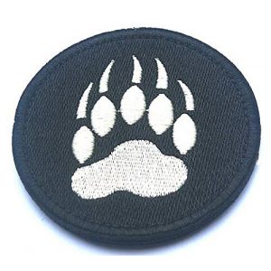 Embroidery Patch Airsoft Morale Patch 1 Bear Claw Tracker PAW Military Hook Loop Tactics Morale Embroidered Patch