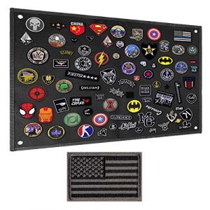 IronSeals Airsoft Morale Patch 1 IronSeals Tactical Board Patch Organizer Holder Display with Loop Surface, Steel Ring and Flag Patch