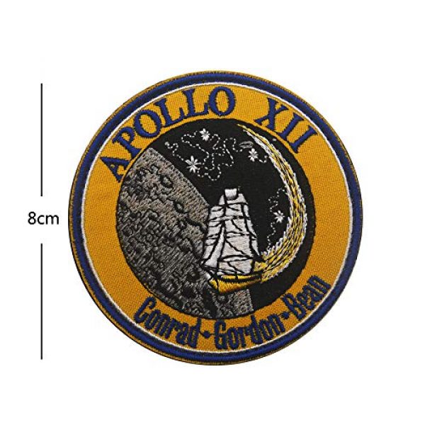 Zhikang68 Airsoft Morale Patch 4 18 PCS NASA Apollo Mission Patch Set 1,7,8,9,10,11,12,13,14,15,16,17,133,134,135 Space Patches 60th Annivers Embroidered Costume Applique Sew On Motorcycle Emblem for Travel Backpack Hats Jackets