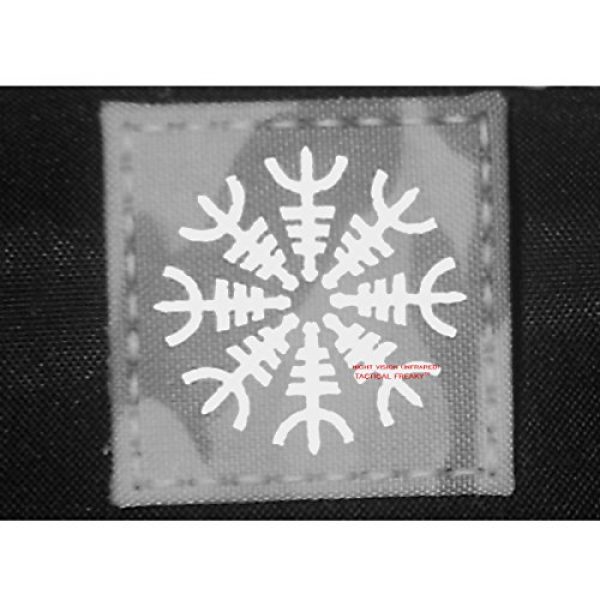 Tactical Freaky Airsoft Morale Patch 3 Multicam Infrared IR Aegishjalmur Helm of Awe Viking Norse 2x2 IFF Tactical Morale Hook&Loop Patch