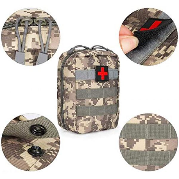 PXDREAM Tactical Pouch 5 PXDREAM Tactical Medical Utility Bag First Aid Kit Pouch - Green Camo