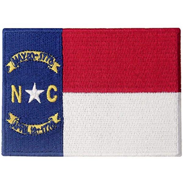EmbTao Airsoft Morale Patch 1 North Carolina State Flag Patch NC Embroidered Applique Iron On Sew On Emblem