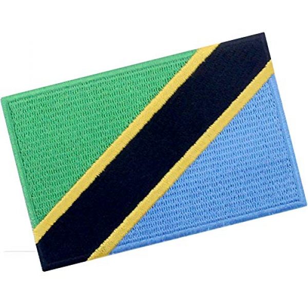 EmbTao Airsoft Morale Patch 3 EmbTao Tanzania Flag Patch Embroidered National Morale Applique Iron On Sew On Tanzanian Emblem