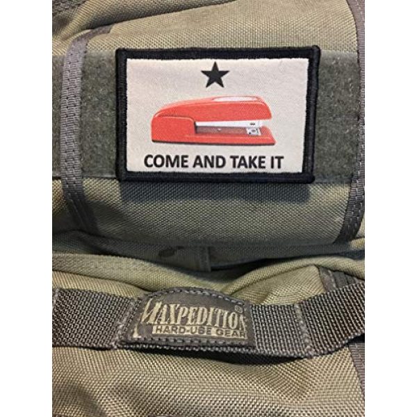 RedheadedTshirts Airsoft Morale Patch 2 Red Stapler Come and Take It Morale Patch Funny Tactical Military. 2x3
