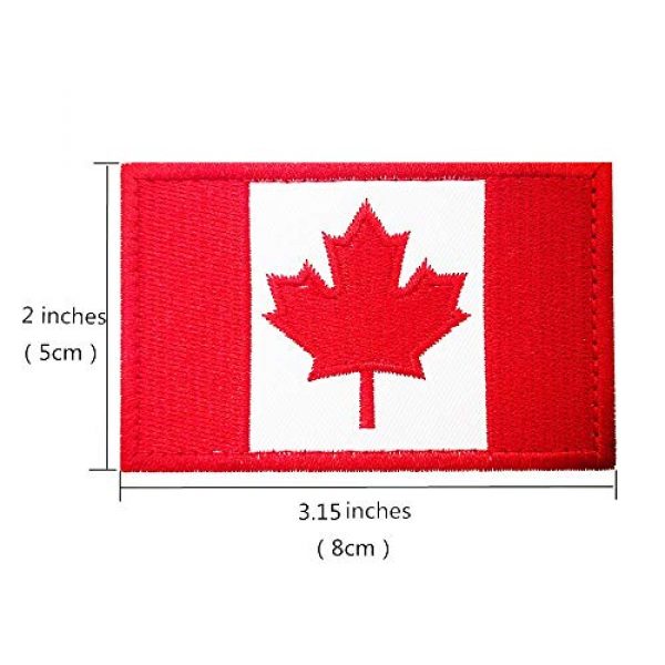 Heyqie Airsoft Morale Patch 4 2 Pieces Canada Flag Patches, Canadian Flag Patch 3.1 X 2.0 Inch Velcro Patches Morale Military Uniform Emblem Patch Iron-on Patch for Tactical Backpacks Bags Clothes Jackets Hats