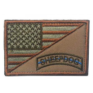 Tactical Embroidery Patch Airsoft Morale Patch 1 Sheep Dog Tactical Embroidery Patch Hook & Loop Morale Patch Military Patch for Clothing Accessory Backpack Armband (color3)