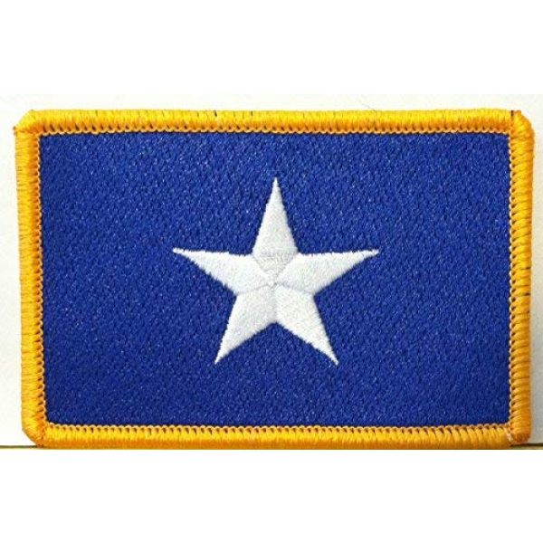 Fast Service Designs Airsoft Morale Patch 1 Bonnie Blue Flag Patch Texas Star Southern Patch with Hook & Loop Morale Patriotic USA Shoulder Emblem Gold Border Version #36